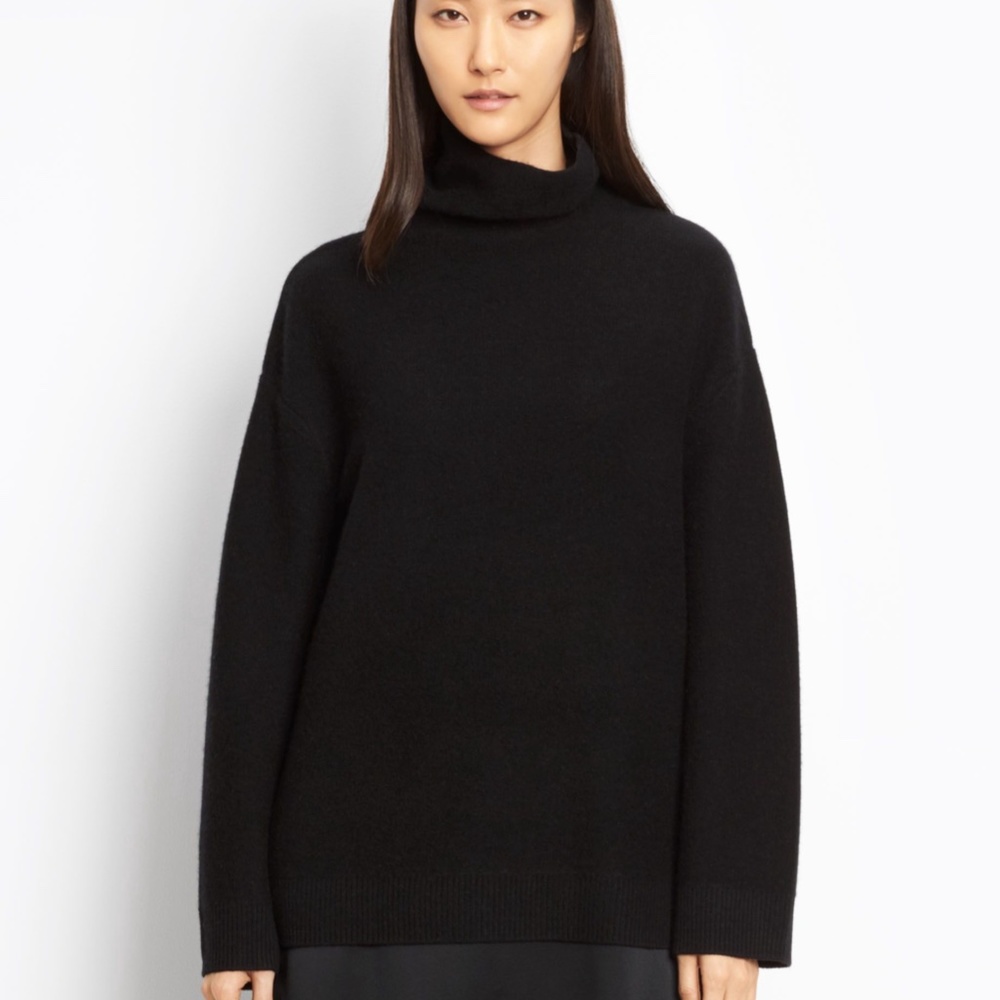 Vince black cashmere turtleneck sweater